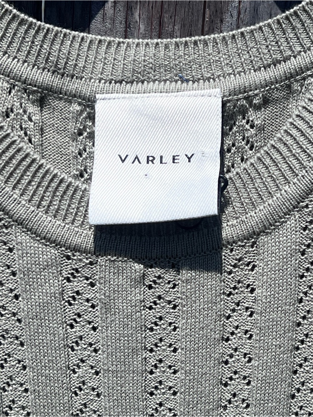 Varley Florian Knit Dress in a sage green color called Seagrass - Picture 11 of 16